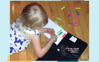 Fine Motor Work with Sticky Tabs